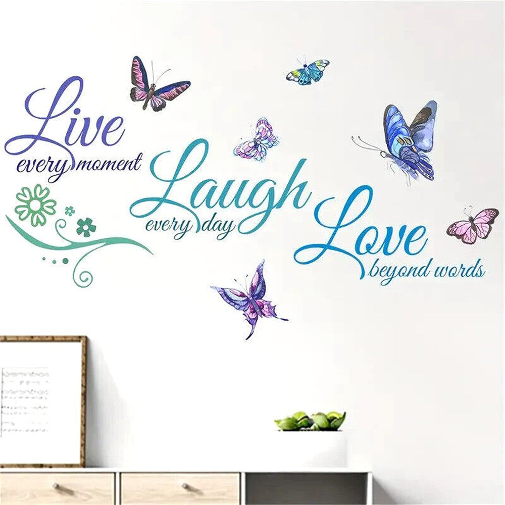 "Live Laugh Love" Wall Decal 15" x 25.5" Live Every Moment, Every Day Home & Garden:Home Décor:Decals, Stickers & Vinyl Art Style Your Walls